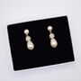 Diamante And Pearl Drop Earrings, thumbnail 2 of 5