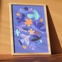 Abstract Bird And Flower Art Print, thumbnail 6 of 6