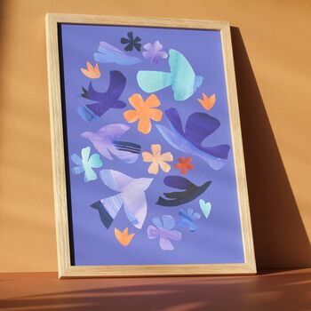 Abstract Bird And Flower Art Print, 6 of 6