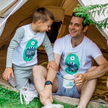 Personalised Monster Father's Day Daddy And Me Matching Pyjamas, 2 of 11