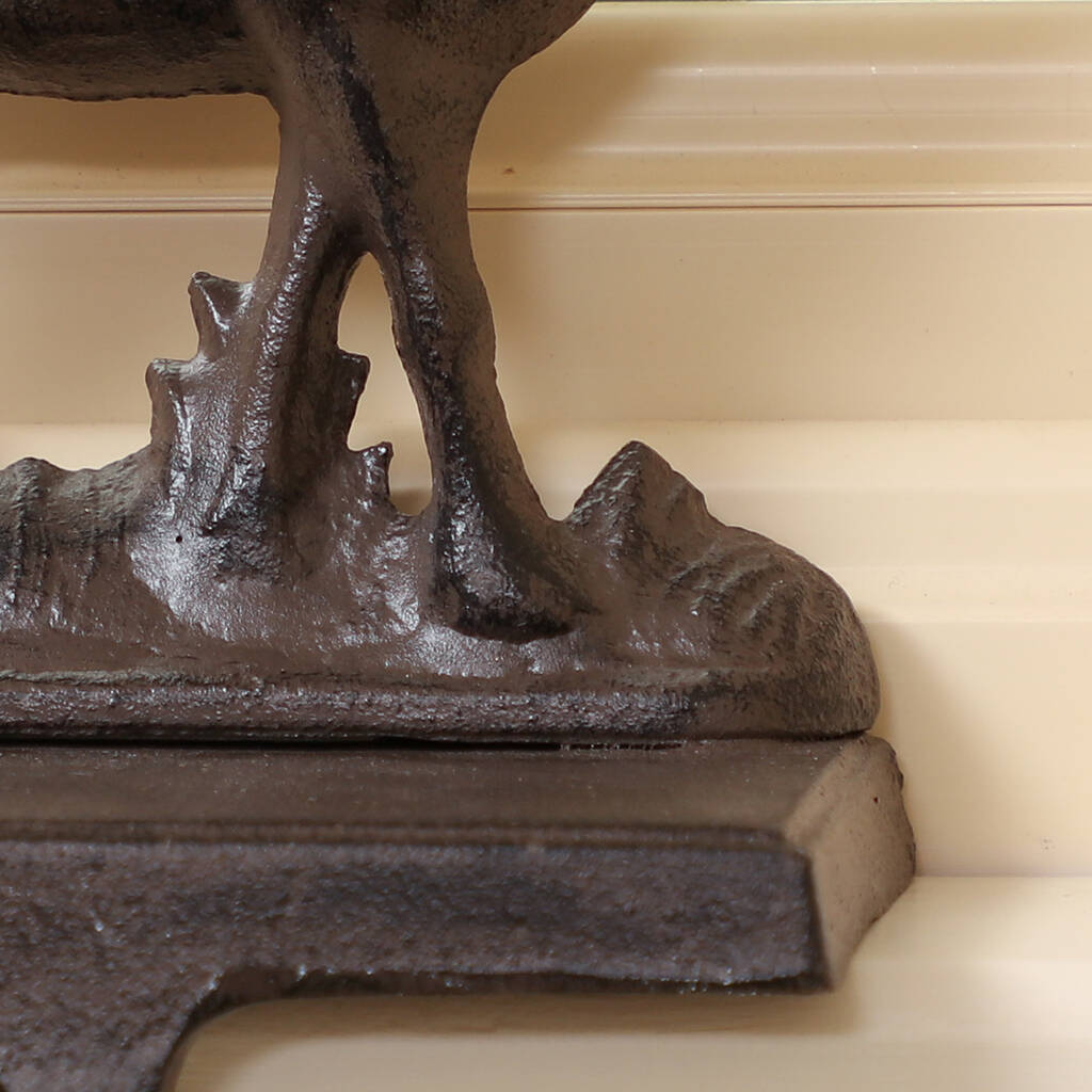 cast iron reindeer stocking hanger by dibor