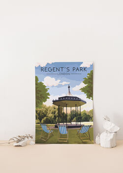 Regent's Park London Travel Poster Art Print, 3 of 7