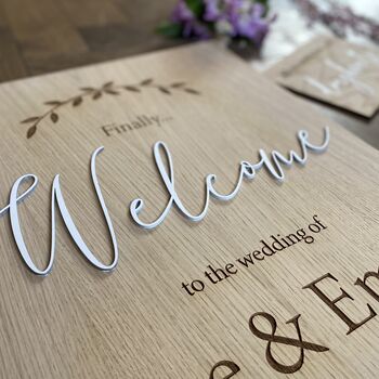 Personalised Wedding Wooden Sign Bundle, 5 of 7