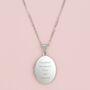 Personalised Sterling Silver Oval Locket Necklace, thumbnail 2 of 10