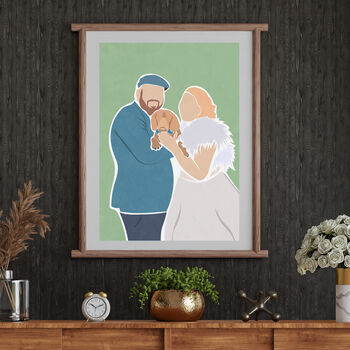 Custom Faceless Pet Mum Colour Block Art Portrait, 2 of 6
