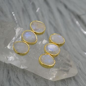 Rainbow Moonstone Earrings: June Birthstone Drop, 4 of 8