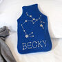 Star Sign Personalised Hot Water Bottle Cover, thumbnail 4 of 7