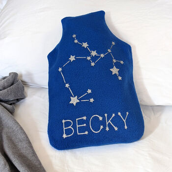 Star Sign Personalised Hot Water Bottle Cover, 4 of 7