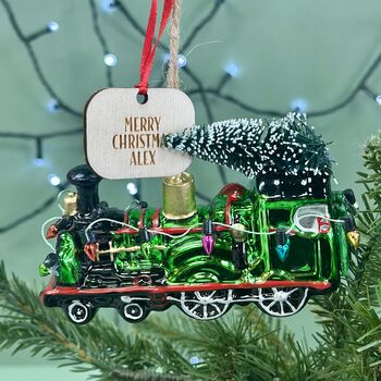 Personalised Christmas Express Train Bauble, 2 of 3