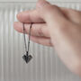 Geometric Heart Oxidised Sterling Silver Necklace, thumbnail 3 of 12
