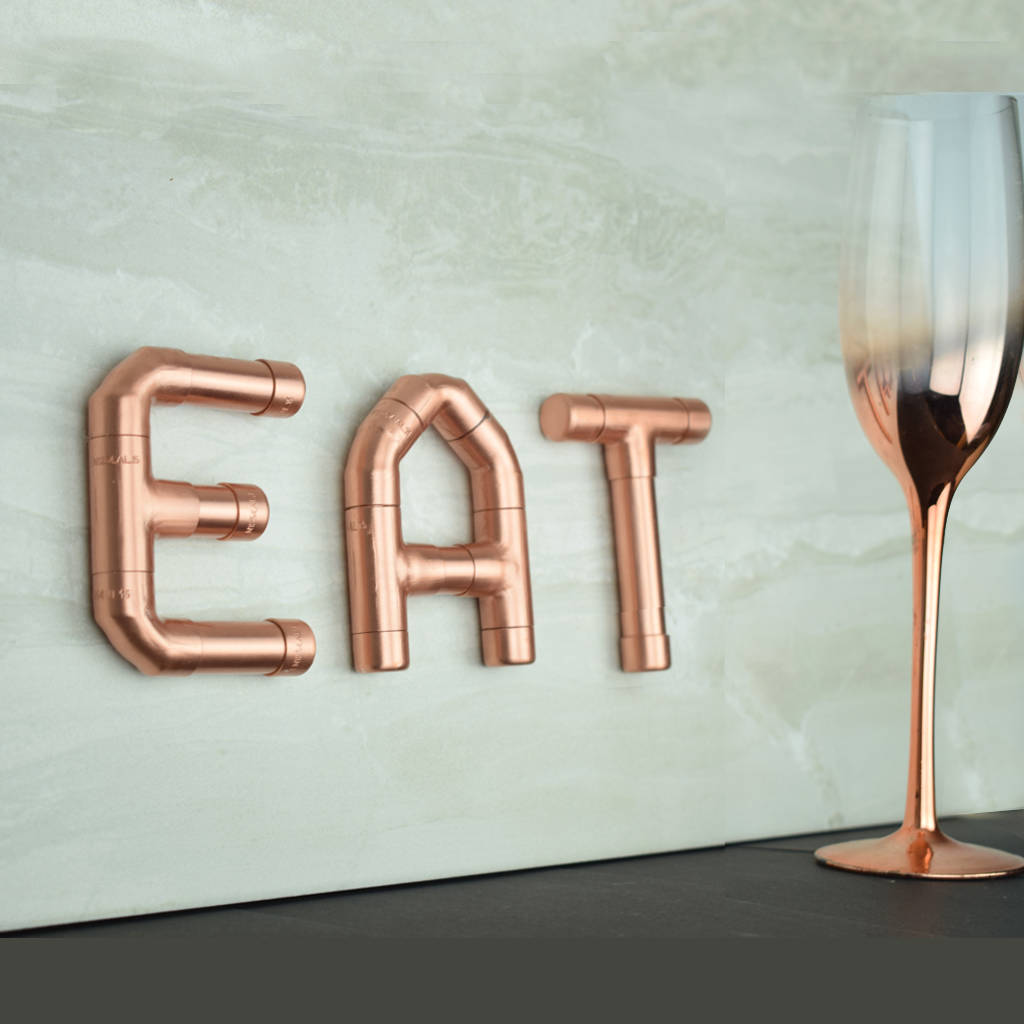 'Eat' Copper Letters, 1 of 4