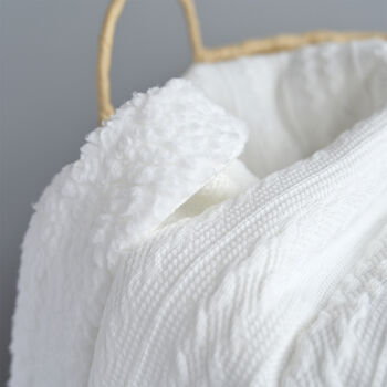 Personalised White Knitted Double Sided Blanket, 7 of 10