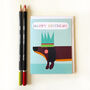Mini Birthday Sausage Dog Card, thumbnail 3 of 4