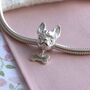 French Bulldog Head Silver Charm Bead Personalised, thumbnail 2 of 5