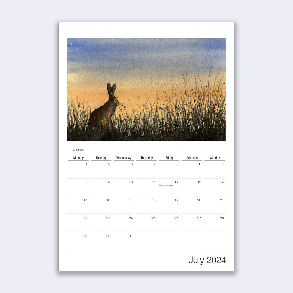 2024 Hare Calendar By James Hollis Art