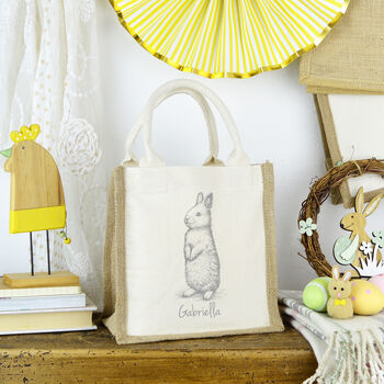 Personalised Children's Rabbit Easter Bag, 2 of 2