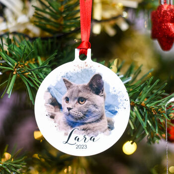 Personalised Pet Photo Christmas Bauble Decoration, 12 of 12