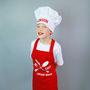 Personalised Children's Apron And Chef Hat Set, thumbnail 1 of 7