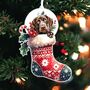 Personalised German Shorthaired Pointer Stocking Bauble, thumbnail 2 of 2