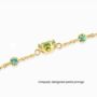 Emerald And Peridot Bracelet In Sterling Silver And Gold Vermeil, thumbnail 7 of 12