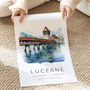 Switzerland Travel Print Of Lucerne, thumbnail 2 of 7