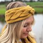 Personalised Yellow Cable Knit Headband, thumbnail 1 of 4