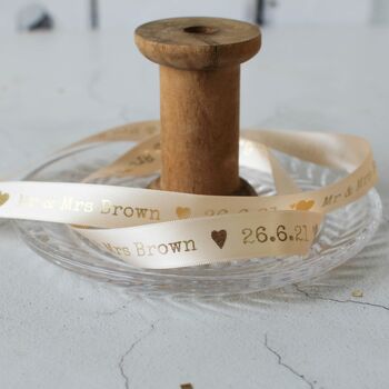 Personalised Ribbon, Surname And Date, 15mm, 6 of 7