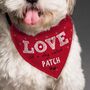 Personalised Love Is Dog Bandana, thumbnail 1 of 3