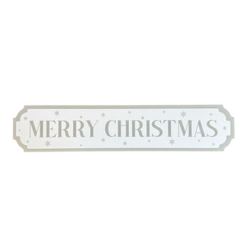 Personalised Merry Christmas Grey And White Road Sign, 2 of 5