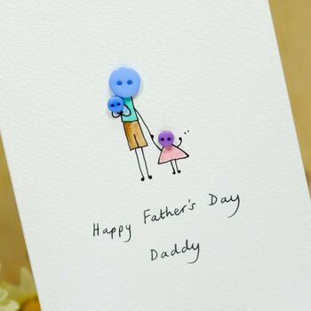 Personalised 'Button Daddy' Handmade Card, 6 of 12