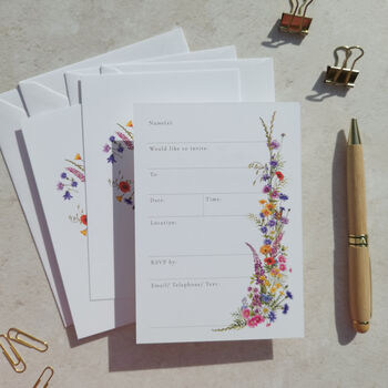 Wildflower Wedding Ready To Write Invitations, 8 of 9