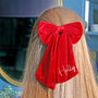 Personalised Red Velvet Christmas Hair Bow, thumbnail 1 of 3