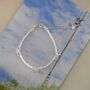 Saskia Ivory Silver Pearl Ribbon Ball Charm Gift Bracelet, thumbnail 3 of 6