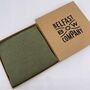 Irish Linen Pocket Square In Olive Green, thumbnail 3 of 3