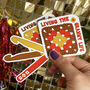 Granny Life Crochet Square And Hook Vinyl Stickers, thumbnail 1 of 8