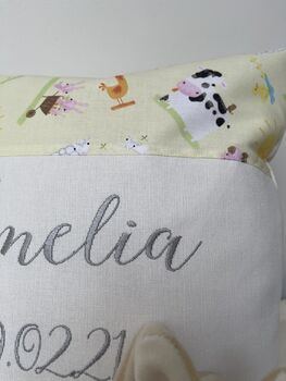 Sunshine Farm Animals Name Cushion Personalised, 10 of 12