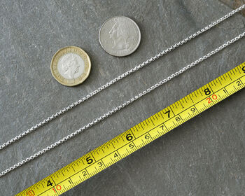 Argentium Silver Chain Necklace In Rolo Style, 3 of 3