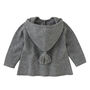 Personalised Grey Knitted Flare Hooded Cardigan, thumbnail 6 of 11