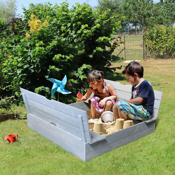 Sandpit With Folding Benches 120 X 120cm, 8 of 8