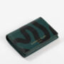 Abstract Swirl Lines Leather Purse | Dark Green, thumbnail 2 of 6
