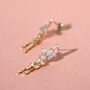 Diamante Long Geometrical Earrings, thumbnail 1 of 8