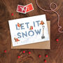 Let It Snow Illustrated Christmas Card, thumbnail 1 of 2