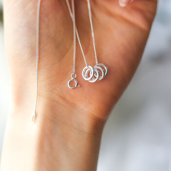 Soul Sister Bond Necklace, Dainty Rings Necklace, 5 of 7