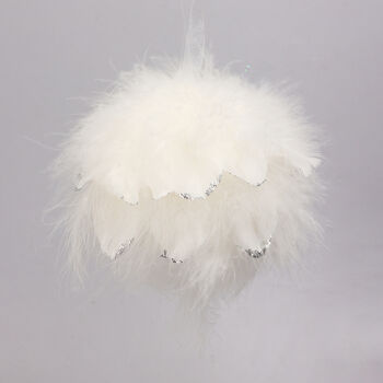 G Decor Fluffy Feathery Christmas Tree Bauble, 3 of 3