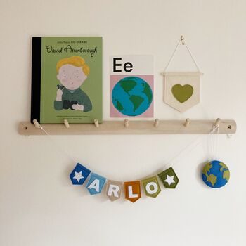 Land And Sea Personalised Bunting Name Garland, 3 of 11