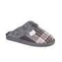 Ladies Tartan Slippers Dark Grey, thumbnail 3 of 3