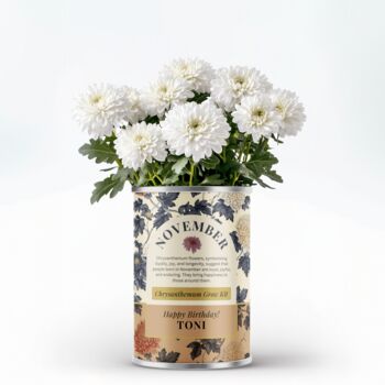 Grow Your Own Birth Flowers Tin Personalised Name Gift, 12 of 12