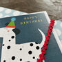 Gold Foiled Dalmatian Birthday Card, thumbnail 2 of 3