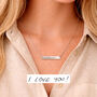 Personalised Handwriting Horizontal Bar Necklace, thumbnail 5 of 6