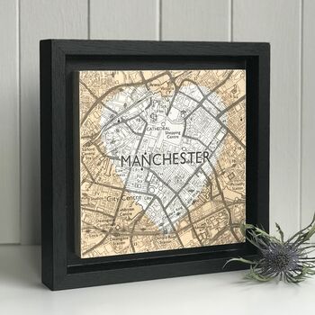 Personalised Map With White Painted Heart Background, 7 of 9